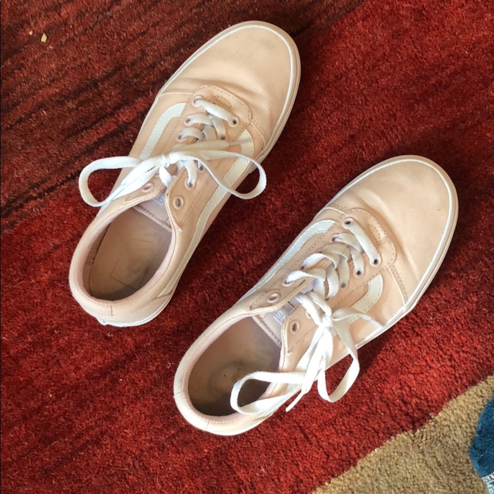 blush colored skater vans